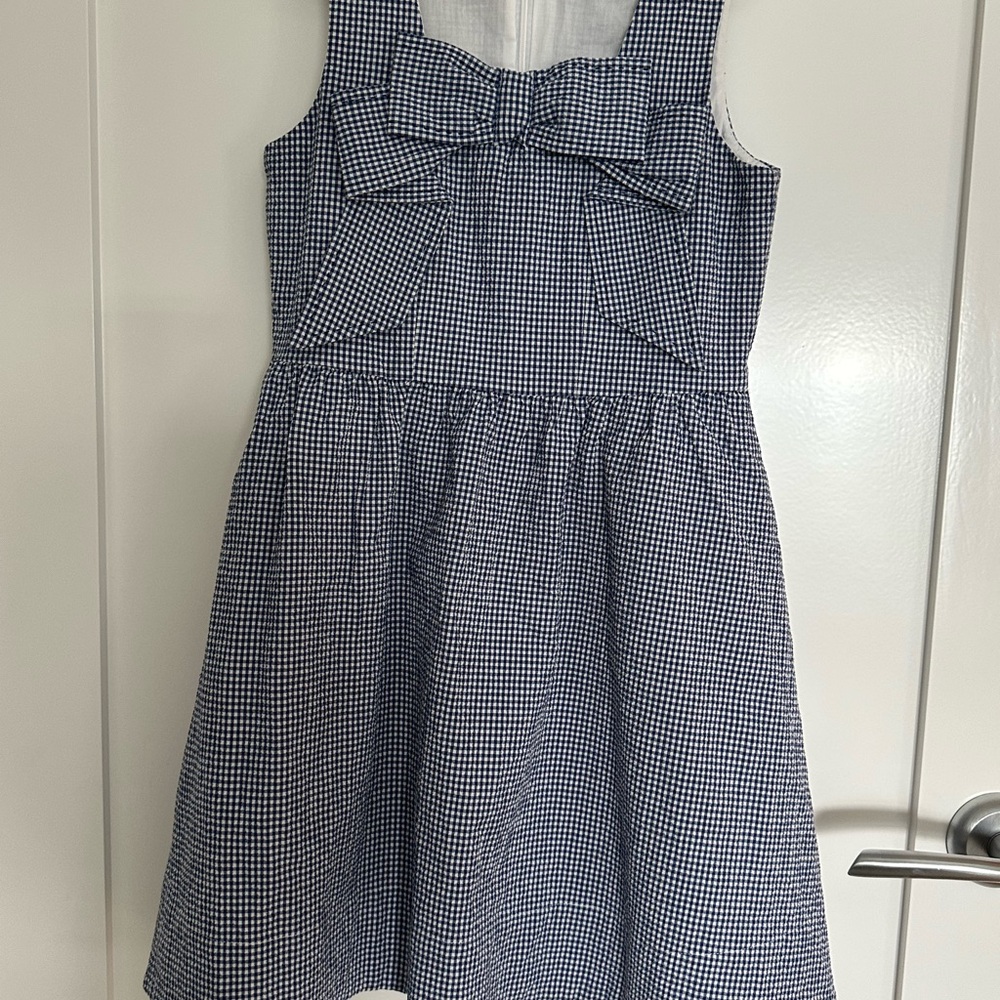 Brooks Brothers Navy Gingham Kids Dress